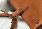 HERMES KELLY ADO 22 TOGO BACKPACK IN BROWN CALFSKIN GOLD HARDWARE