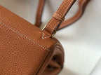 HERMES KELLY ADO 22 TOGO BACKPACK IN BROWN CALFSKIN GOLD HARDWARE