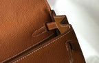 HERMES KELLY ADO 22 TOGO BACKPACK IN BROWN CALFSKIN GOLD HARDWARE