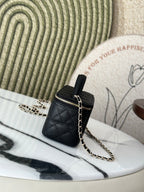 CHANEL VANITY 17 CAVIAR WITH HANDLE IN BLACK CALFSKIN GOLD HARDWARE