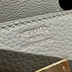 HERMES BIRKIN 30CM CLOUD BLUE TOGO LEATHER SILVER HARDWARE