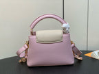 LOUIS VUITTON CAPUCINES MINI 21 IN LIGHT PINK TAURILLON LOVELOCK GOLD HARDWARE