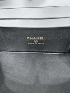 CHANEL VANITY 17 TOP HANDLE IN BLACK QUILTED LAMBSKIN GOLD HARDWARE