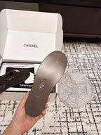 CHANEL SLINGBACK LOAFER IN BROWN SUEDE AND SHEARLING