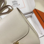 HERMES CONSTANCE 18 MILKY WHITE EPSOM GOLD HARDWARE