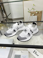 DIOR WALK'N' SNEAKERS IN WHITE AND BLACK MESH