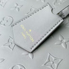 LOUIS VUITTON SPEEDY BANDOULIERE 30 IN GREY EMBOSSED CALFSKIN