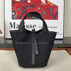 HERMES CARGO PICOTIN BAG 18 IN BLACK TOGO GOLD HARDWARE