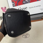 HERMES CARGO PICOTIN BAG 18 IN BLACK TOGO GOLD HARDWARE