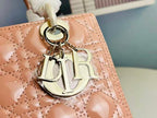 DIOR LADY BAG 24 BEIGE PATENT CALFSKIN GOLD HARDWARE
