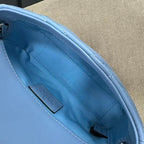 GUCCI MARMONT 16 MINI SHOULDER BAG BLUE CALFSKIN