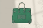 HERMES BIRKIN CARGO 25CM GREEN CANVAS AND LEATHER SILVER HARDWARE