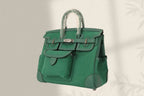 HERMES BIRKIN CARGO 25CM GREEN CANVAS AND LEATHER SILVER HARDWARE