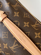 LOUIS VUITTON LV BUMBAG 37 IN BROWN COATED MONOGRAM CANVAS