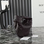 BOTTEGA VENETA 25S MINI JODIE 26 IN CHOCOLATE BROWN CALFSKIN