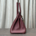 Hermès Rouge H Birkin 30 Togo Gold Hardware