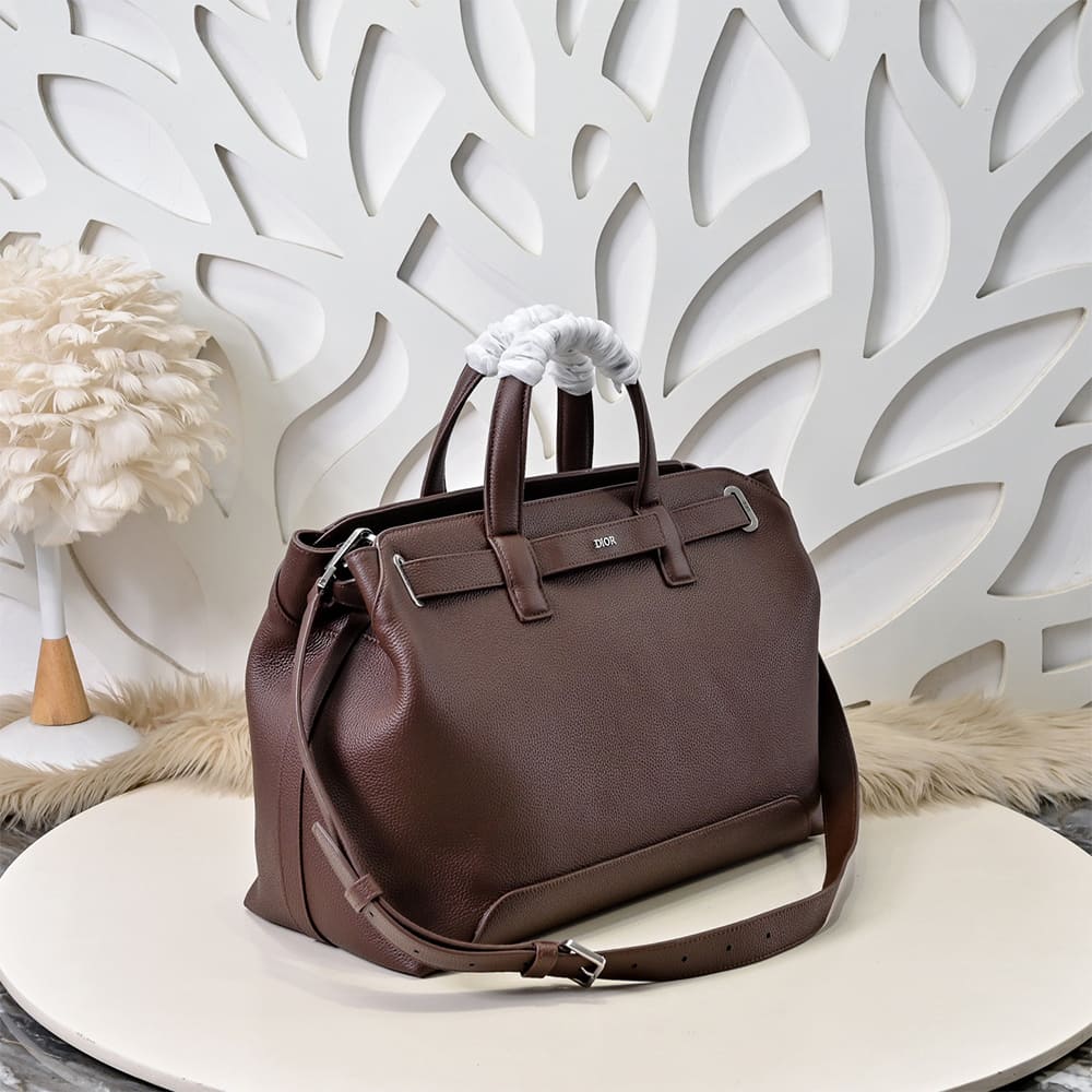 Medium Dior Normandie Tote Bag Brown Dior Icons Calfskin