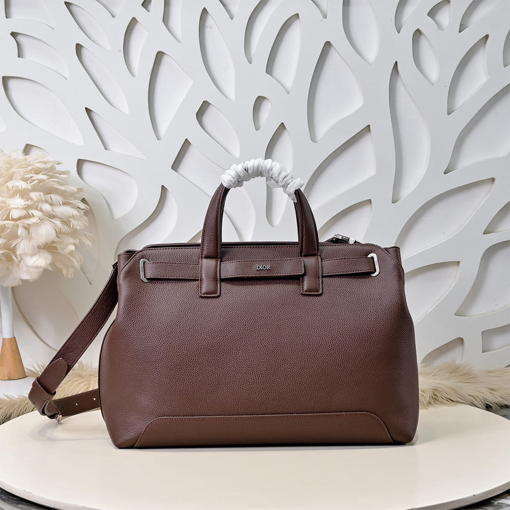 Medium Dior Normandie Tote Bag Brown Dior Icons Calfskin