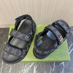 GUCCI CLASSIC CANVAS SANDALS BLACK