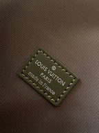 LOUIS VUITTON STEAMER WEARABLE WALLET 16 IN BEIGE AND KHAKI COLORWAY COATED CANVAS