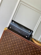 LOUIS VUITTON CARRYALL CARGO VIBE BB 26 IN BLACK LAMBSKIN BORWN MONOGRAM TAG
