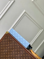 LOUIS VUITTON POCHETTE VOYAGE 26 IN LIGHT BLUE MONOGRAM ECLIPSE CALFSKIN