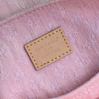 LOUIS VUITTON VENICE BACKPACK 24 IN PINK MONOGRAM DENIM GOLD HARDWARE