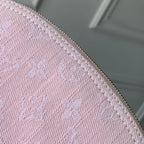 LOUIS VUITTON COSMETIC POUCH 19 IN PINK MONOGRAM DENIM GOLD HARDWARE