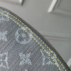 LOUIS VUITTON COSMETIC POUCH 19 IN GREY MONOGRAM DENIM GOLD HARDWARE