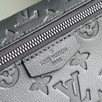 LOUIS VUITTON PULSE MESSENGER 26.6 IN BLACK MONOGRAM SHADOW EMBOSSED CALFSKIN