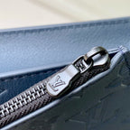 LOUIS VUITTON POCHETTE VOYAGE 22 IN DARK BLUE MONOGRAM SHADOW CALFSKIN