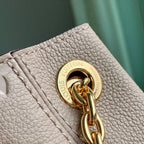 LOUIS VUITTON ANYTIME MM 42 IN TOURTERELLE GRAY MONOGRAM EMPREINTE CALFSKIN GOLD HARDWARE