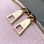 LOUIS VUITTON COSMETIC POUCH 27 IN PINK MONOGRAM DENIM GOLD HARDWARE