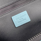 LOUIS VUITTON DOPP KIT 28 IN SKY BLUE MONOGRAM SHADOW CALFSKIN EMBOSSED LOGO