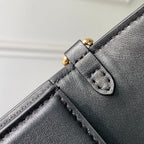 LOUIS VUITTON WALLET ON CHAIN BLOOM 20 IN BLACK CALFSKIN