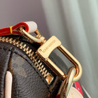 LOUIS VUITTON SPEEDY BANDOULIÈRE 20.5 BAG IN BROWN CANVAS CHERRY PRINTED