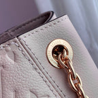 LOUIS VUITTON ANYTIME MM 42 IN NUDE PINK MONOGRAM EMPREINTE CALFSKIN