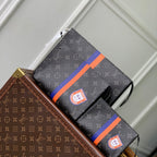 LOUIS VUITTON RIO TOILET POUCH 25 IN BLACK CANVAS MONOGRAM SILVER LOCK