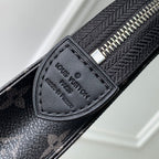 LOUIS VUITTON RIO TOILET POUCH 25 IN BLACK CANVAS MONOGRAM SILVER LOCK