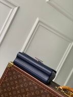 LOUIS VUITTON TWIST SLIM 19 IN NAVY BLUE TAURILLON CALFSKIN GOLD HARDWARE