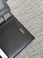 DIOR VERTICAL LONG WALLET 19 IN BLACK MONOGRAM OBLIQUE JACQUARD