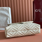 GUCCI 26S  MARMONT BAG 37 IN CREAM WHITE CALFSKIN