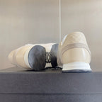 CHANEL 25S SNEAKERS 20MM IN WHITE CALFSKIN AND SUEDE