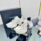 CHANEL TRAINERS SNEAKER IN WHITE CALFSKIN WITH STICKER 238625