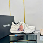 CHANEL TRAINERS SNEAKER IN WHITE CALFSKIN WITH STICKER 238628