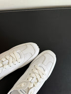 HERMES SKATEBOARD SHOES WHITE CALFSKIN