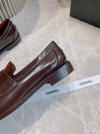 CHANEL 25S MOASINS IN ROSEWOOD CALFSKIN GOLD HARDWARE