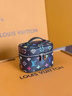 LOUIS VUITTON NICE NANO 14 IN COLORFUL MONOGRAM CANVAS SILVER ZIPPER
