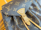 LOUIS VUITTON LV 25S MONTSOURIS MINI 20 IN BROWN MONOGRAM CANVAS LEATHER TRIM GOLD HARDWARE