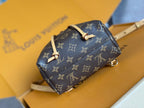 LOUIS VUITTON LV 25S MONTSOURIS MINI 20 IN BROWN MONOGRAM CANVAS LEATHER TRIM GOLD HARDWARE